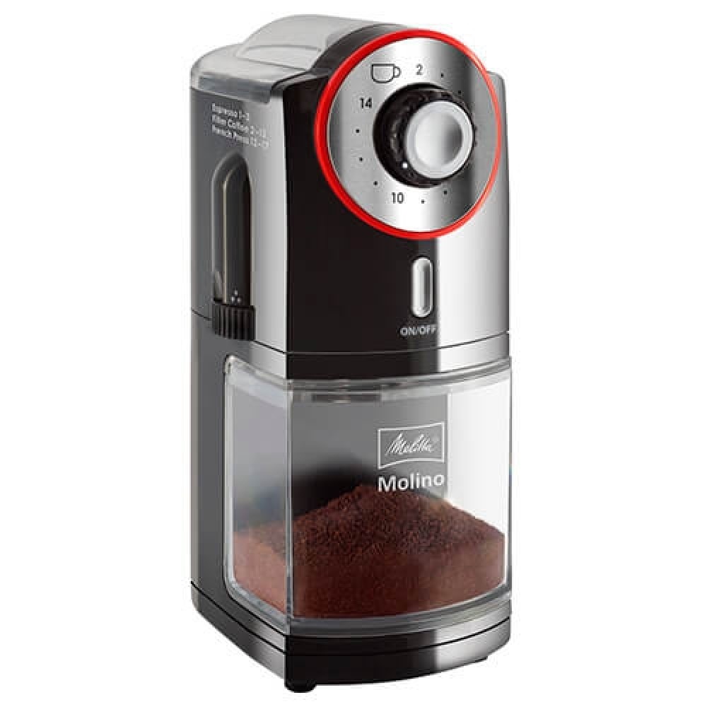 Кофемолка Melitta Molino, черный/красный																		 — описание, фото, цены в интернет-магазине PT Stores