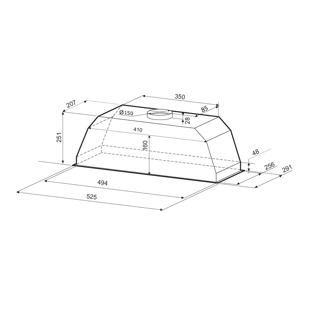 Купить Вытяжка встраиваемая KRONA AMELI 600 BLACK PB — Фото 2