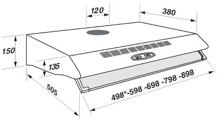 Купить Плоская вытяжка JET AIR SUNNY/60 2M INX al — Фото 2