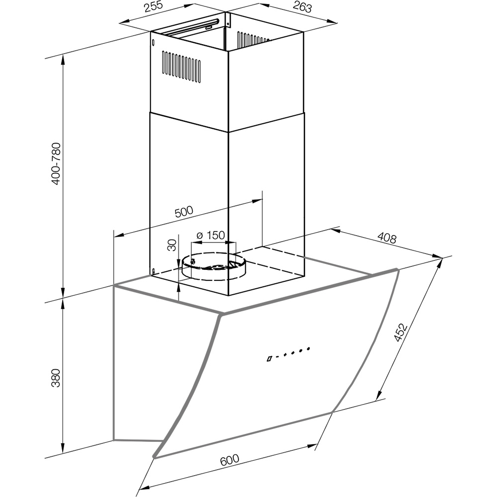 Купить Наклонная вытяжка GRAUDE DH 60.1 GE — Фото 2