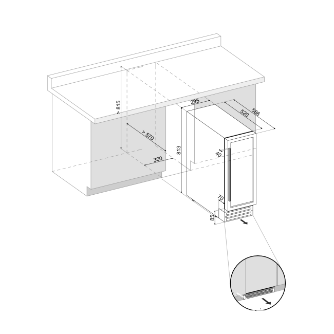 Купить Встраиваемый винный шкаф DUNAVOX DAUF-17.58DSS — Фото 5
