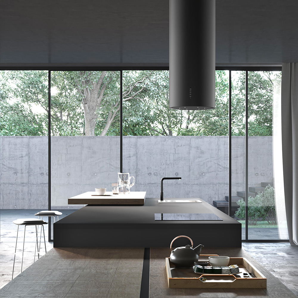 Купить Островная вытяжка FABER CYLINDRA ISOLA PLUS CONCRETE A37 — Фото 3