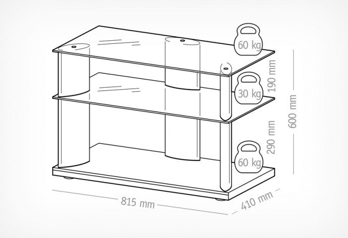 Купить  ALTEZA TV-2680 черный+черное стекло — Фото 2