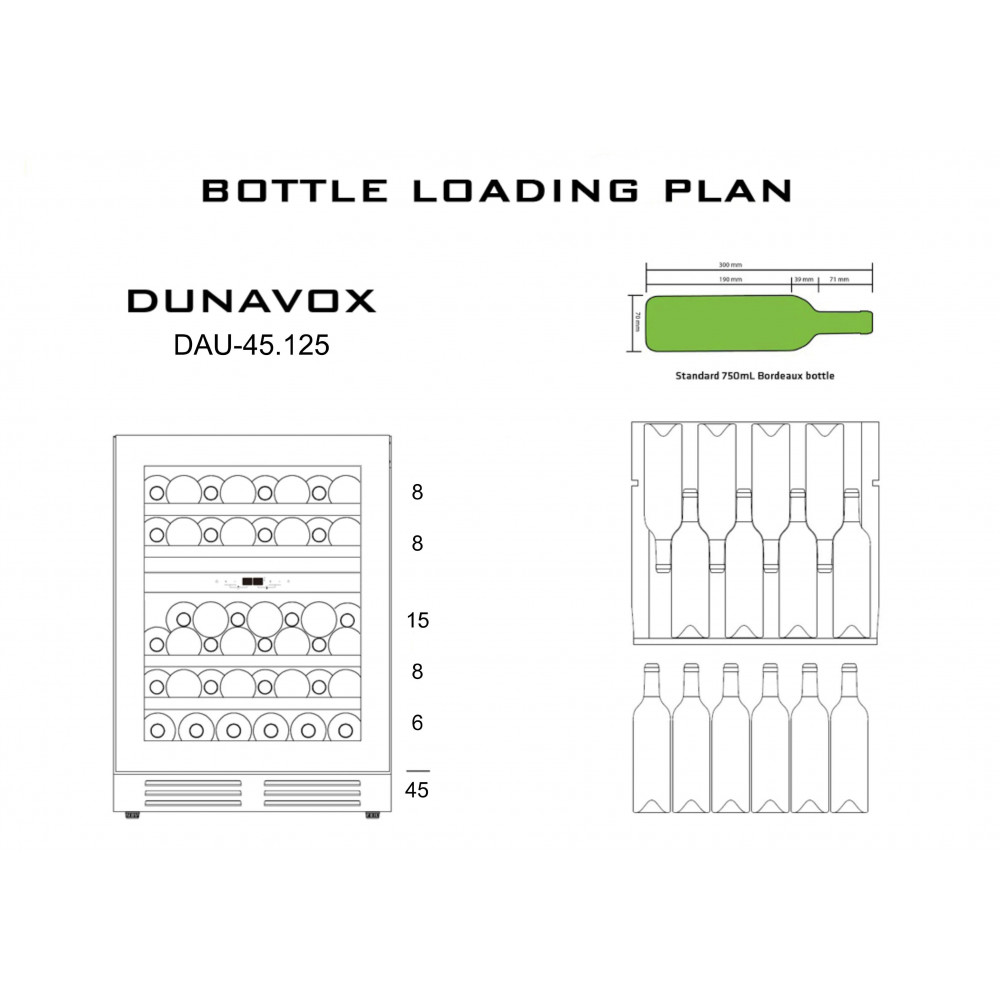 Купить Встраиваемый винный шкаф DUNAVOX DAU-45.125DW.TO — Фото 3