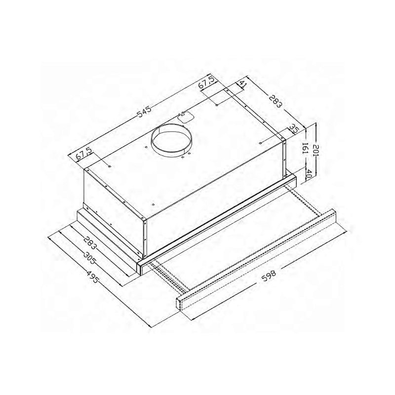 Купить Вытяжка встраиваемая EVELUX Tel 60 W — Фото 3