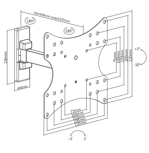 Купить Кронштейн ULTRAMOUNTS UM 876 черный — Фото 3
