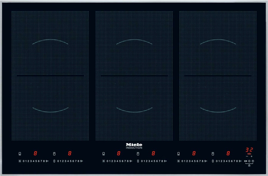 Индукционная варочная панель MIELE KM6366-1 сталь																		 — описание, фото, цены в интернет-магазине PT Stores