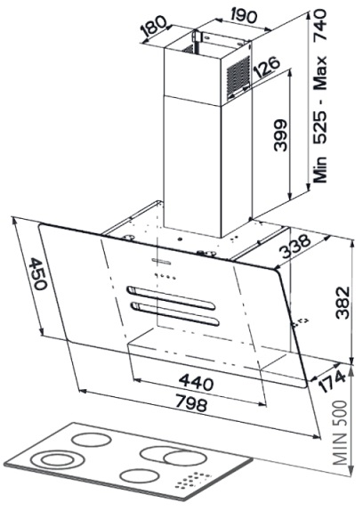 Купить Наклонная вытяжка FABER Vanity EG6 WH A80 — Фото 6