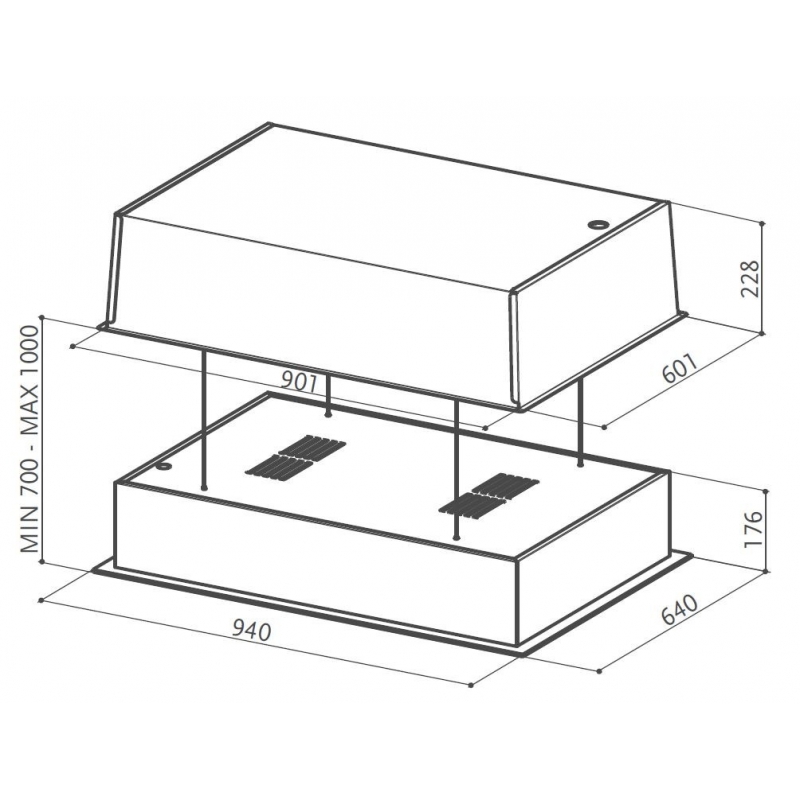 Купить Вытяжка встраиваемая FABER SKYLIFT X/WH F90 — Фото 2