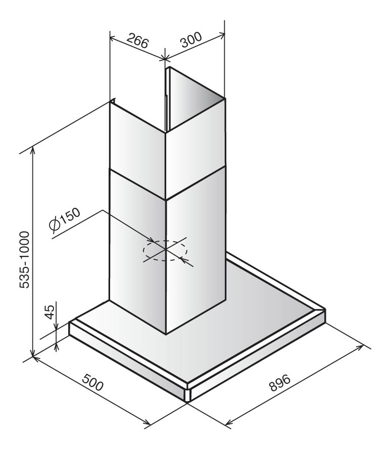 Купить Купольная вытяжка ELIKOR Квадра 90П-650-К3Д белый — Фото 2
