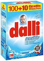 DALLI Порошок стиральный SENSETIV универсальный гипоаллергенный для детей 7,15кг 100+10 стирок в подарок