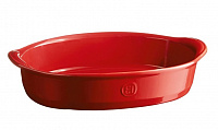 EMILE HENRY Форма для запекания овальная 34,5 см (цвет: гранат)
