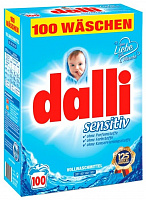DALLI Порошок стиральный SENSETIV универсальный гипоаллергенный для детей 6,5кг 100 стирок