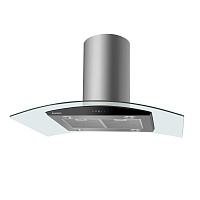 Островная вытяжка MAUNFELD ANCONA PlusA (GLASS ISLA) 90 нержавейка/черное стекло (в 2-х коробках)
